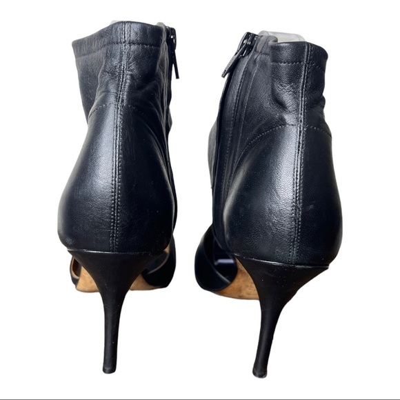 Vince Soft Black Leather Strap Inside Zip D’orsay Pumps Heels 8 1/2 - Picture 5 of 8